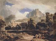 John varley jnr Suburs of an ancient city (mk47) oil painting